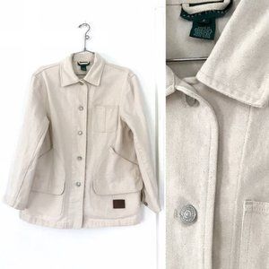 Vintage 1980’s Ralph Lauren cream denim barn coat